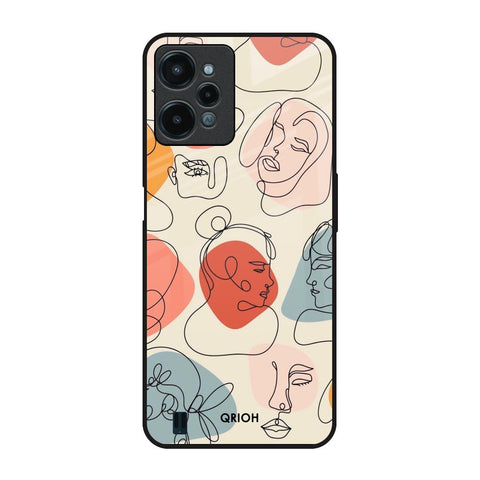 Abstract Faces Realme C31 Glass Back Cover Online