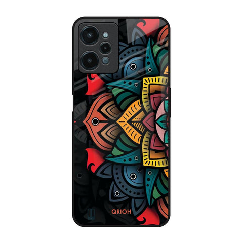 Retro Gorgeous Flower Realme C31 Glass Back Cover Online