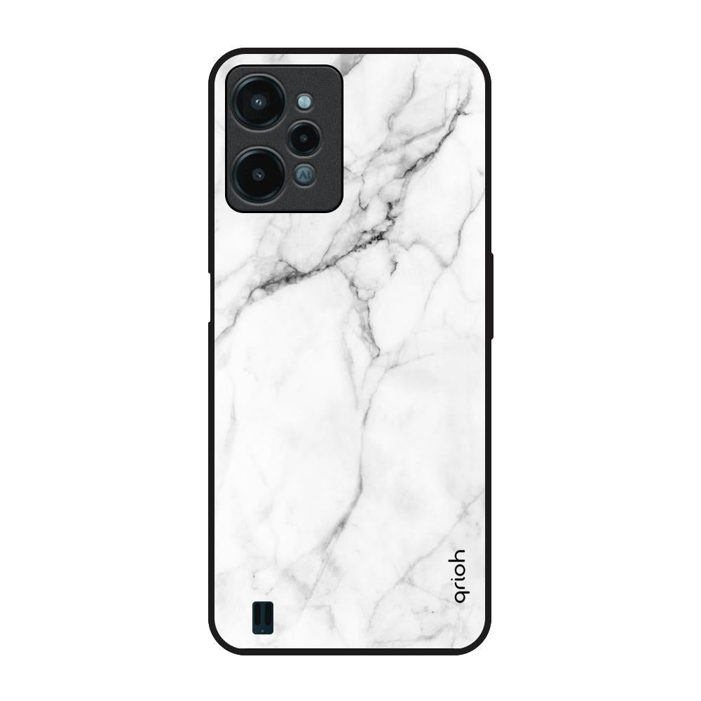 Modern White Marble Realme C31 Glass Back Cover Online