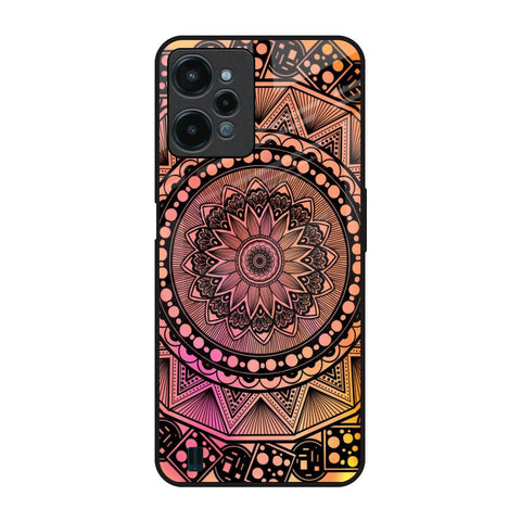 Floral Mandala Realme C31 Glass Back Cover Online