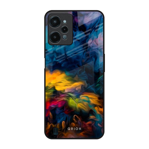 Multicolor Oil Painting Realme C31 Glass Back Cover Online
