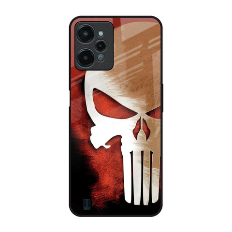 Red Skull Realme C31 Glass Back Cover Online