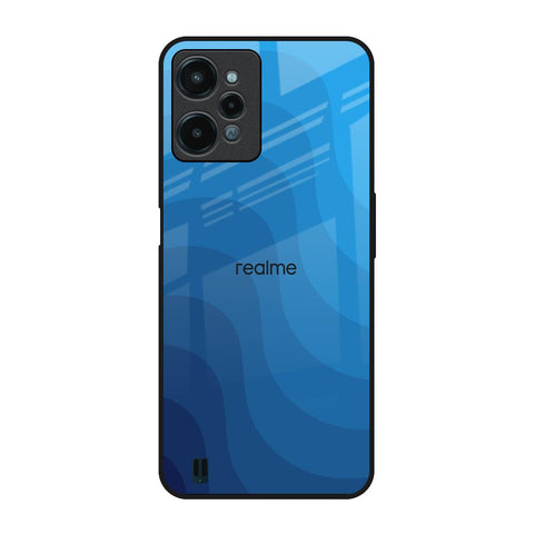 Blue Wave Abstract Realme C31 Glass Back Cover Online