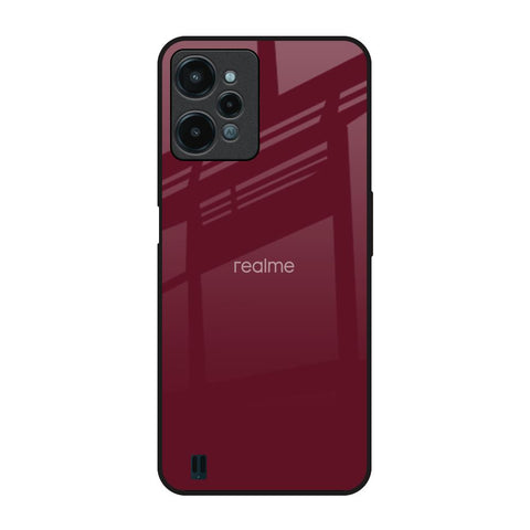 Classic Burgundy Realme C31 Glass Back Cover Online