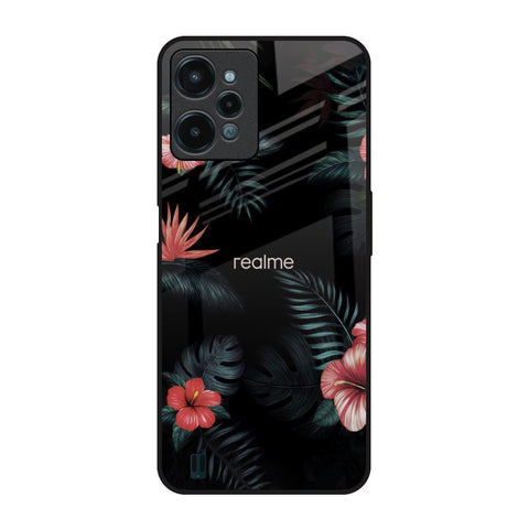 Tropical Art Flower Realme C31 Glass Back Cover Online