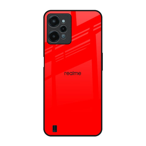 Blood Red Realme C31 Glass Back Cover Online