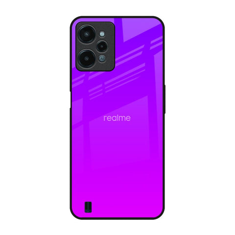 Purple Pink Realme C31 Glass Back Cover Online