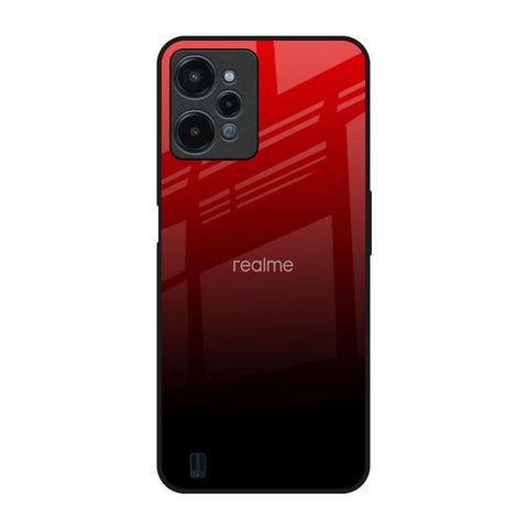 Maroon Faded Realme C31 Glass Back Cover Online