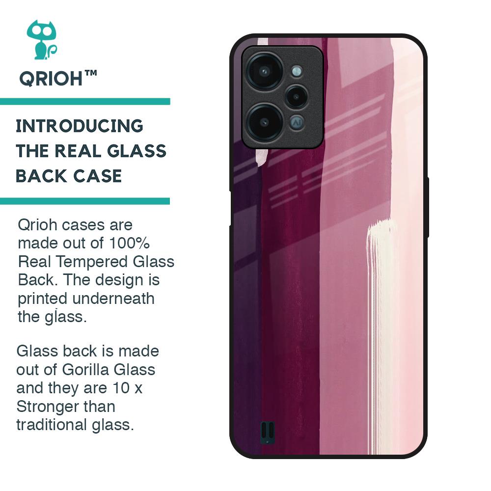 Brush Stroke Art Glass Case for Realme C31