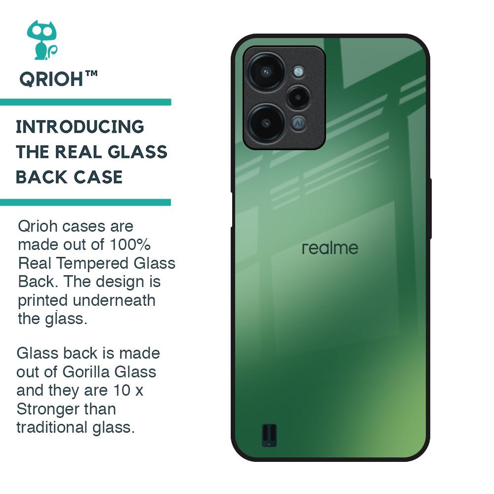 Green Grunge Texture Glass Case for Realme C31