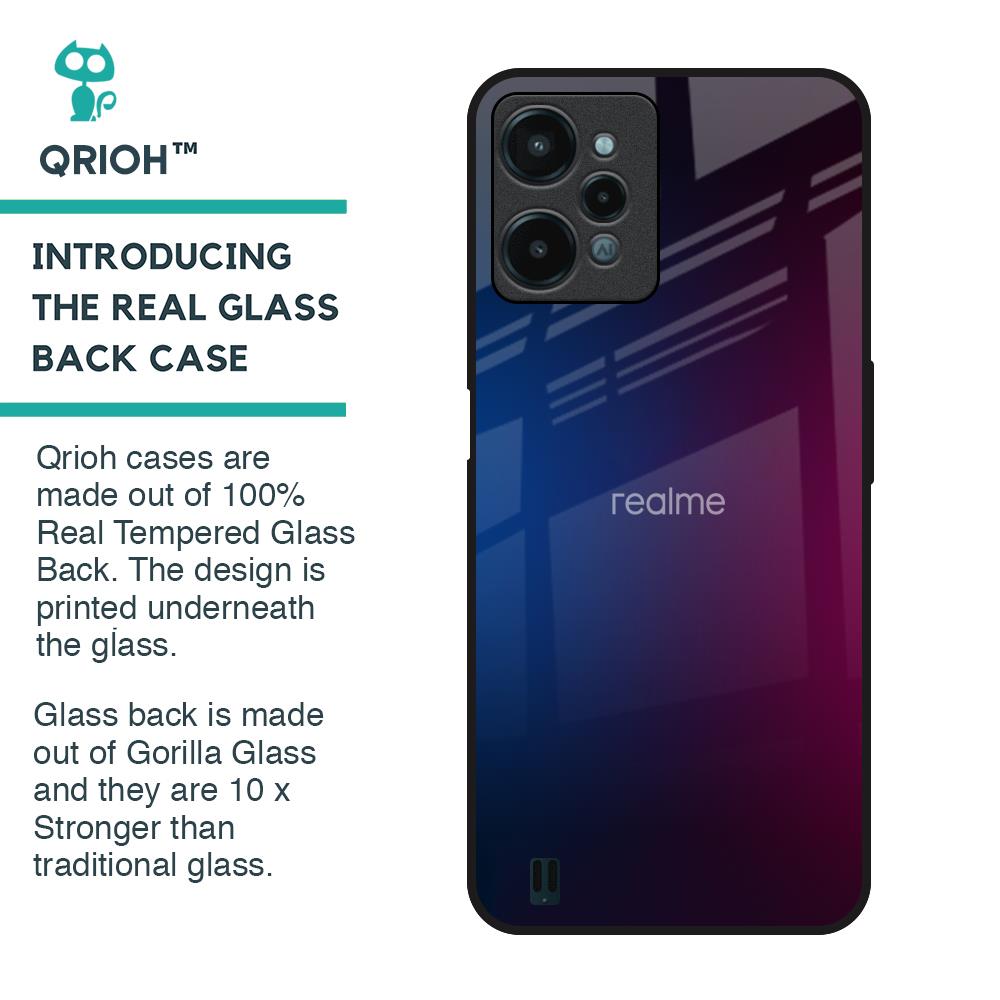 Mix Gradient Shade Glass Case For Realme C31
