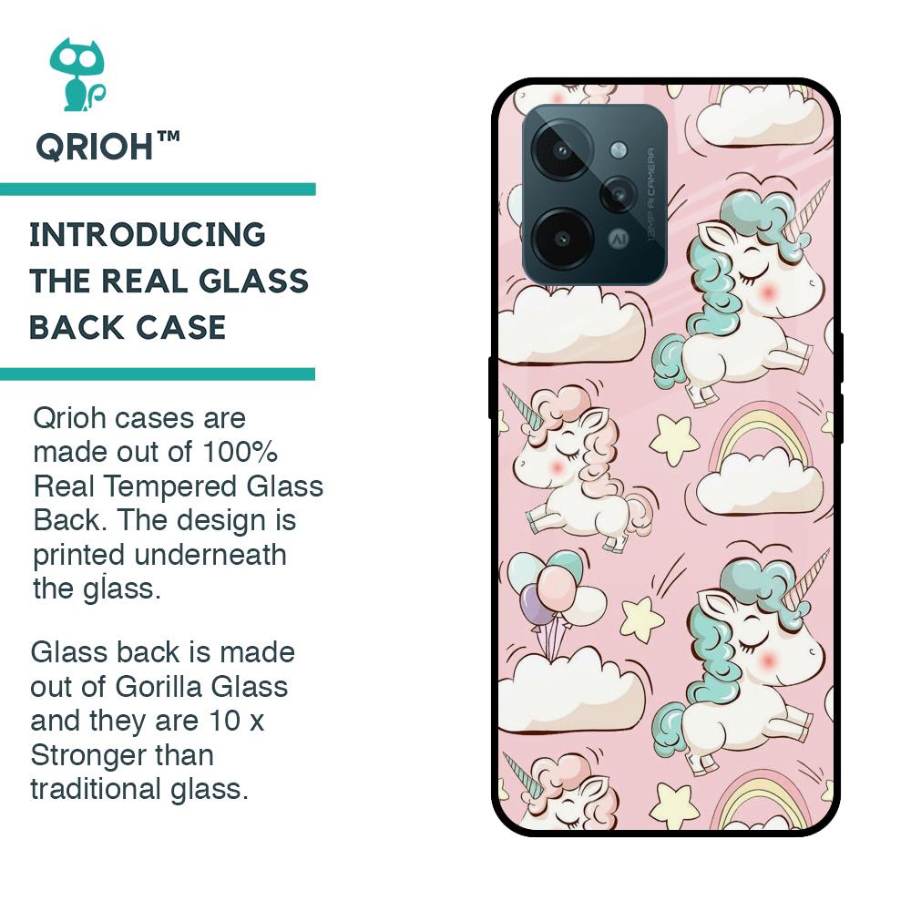 Balloon Unicorn Glass case for Realme C31
