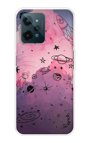 Space Doodles Art Realme C31 Back Cover