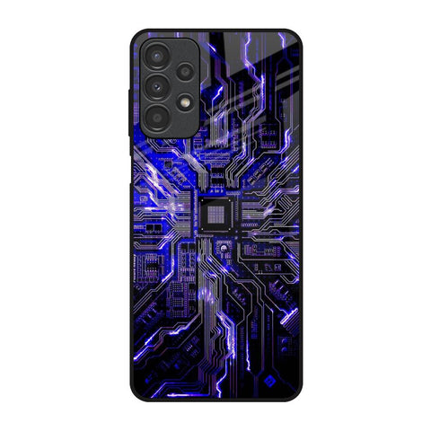 Techno Color Pattern Samsung Galaxy A13 Glass Back Cover Online
