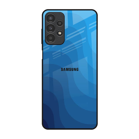 Blue Wave Abstract Samsung Galaxy A13 Glass Back Cover Online