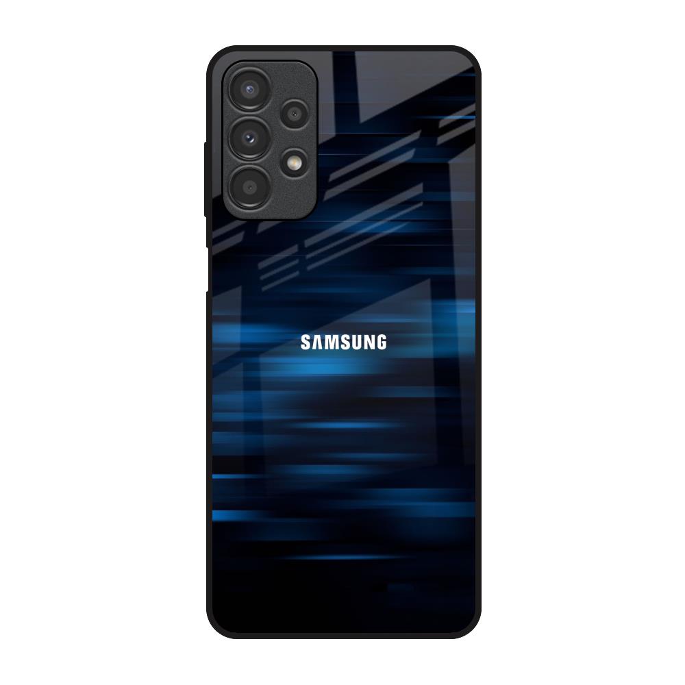 Blue Rough Abstract Samsung Galaxy A13 Glass Back Cover Online
