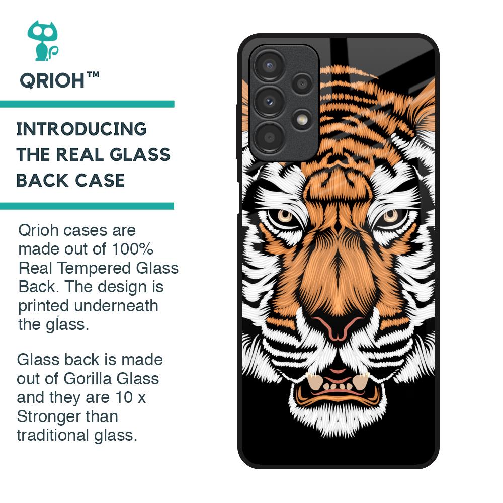 Angry Tiger Glass Case For Samsung Galaxy A13