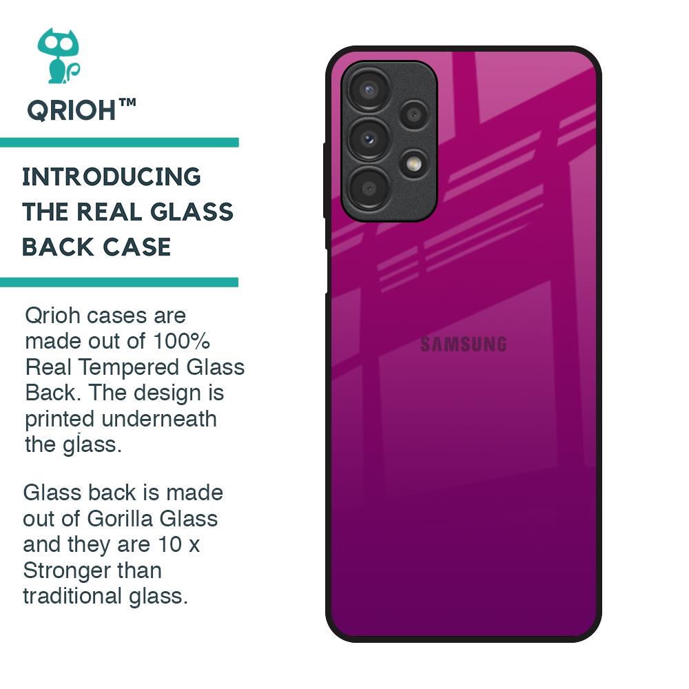 Magenta Gradient Glass Case For Samsung Galaxy A13