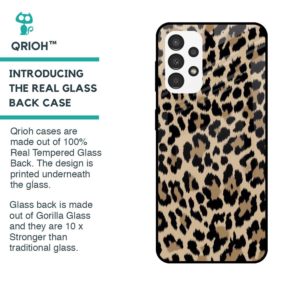 Leopard Seamless Glass Case For Samsung Galaxy A13