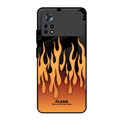 Fire Flame Poco X4 Pro 5G Glass Back Cover Online