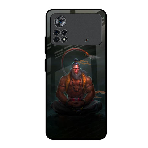 Lord Hanuman Animated Poco X4 Pro 5G Glass Back Cover Online