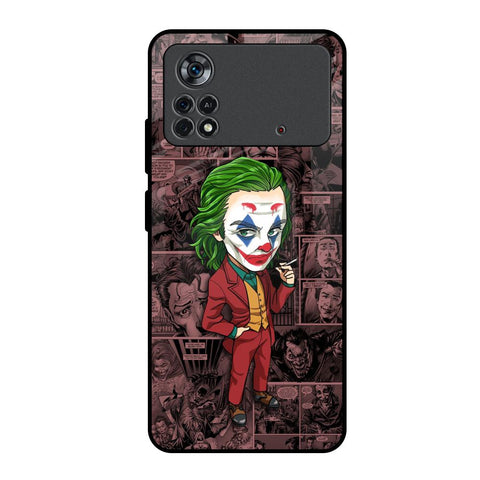 Joker Cartoon Poco X4 Pro 5G Glass Back Cover Online