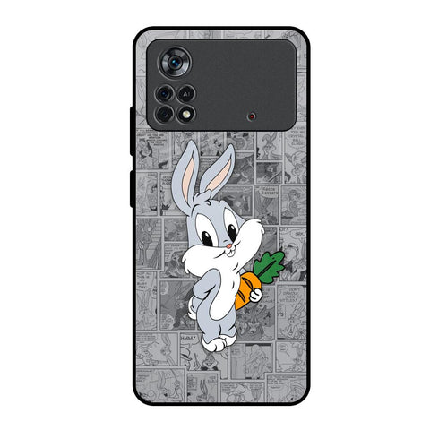 Cute Baby Bunny Poco X4 Pro 5G Glass Back Cover Online