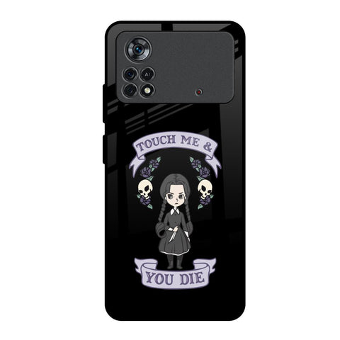 Touch Me & You Die Poco X4 Pro 5G Glass Back Cover Online