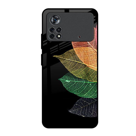 Colorful Leaves Poco X4 Pro 5G Glass Back Cover Online