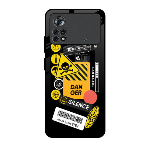 Danger Signs Poco X4 Pro 5G Glass Back Cover Online