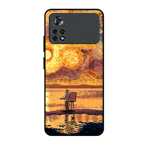 Sunset Vincent Poco X4 Pro 5G Glass Back Cover Online