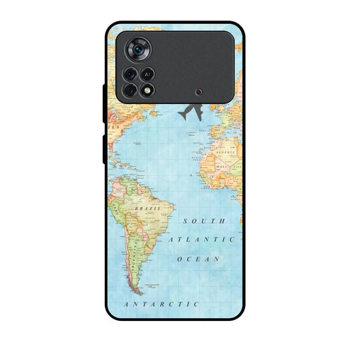 Travel Map Poco X4 Pro 5G Glass Back Cover Online