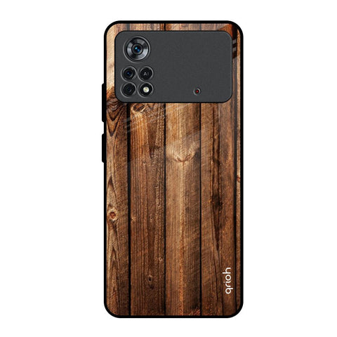 Timber Printed Poco X4 Pro 5G Glass Back Cover Online