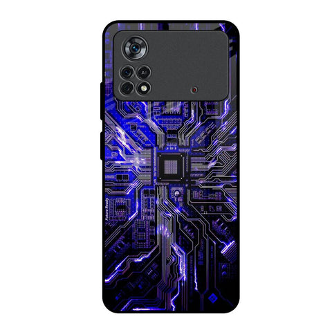 Techno Color Pattern Poco X4 Pro 5G Glass Back Cover Online