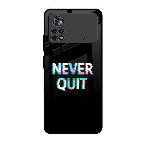 Never Quit Poco X4 Pro 5G Glass Back Cover Online