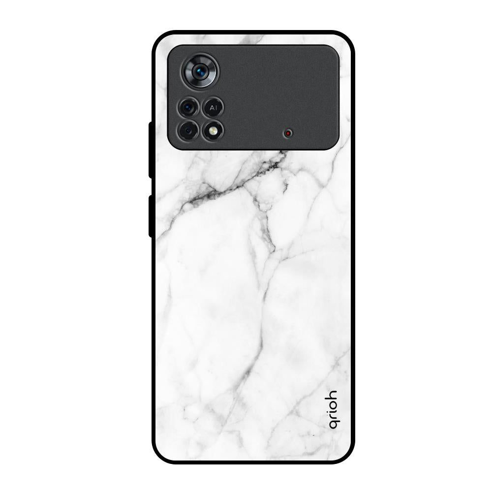 Modern White Marble Poco X4 Pro 5G Glass Back Cover Online