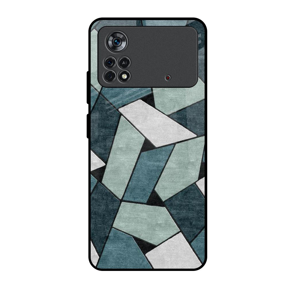 Abstact Tiles Poco X4 Pro 5G Glass Back Cover Online