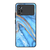 Vibrant Blue Marble Poco X4 Pro 5G Glass Back Cover Online