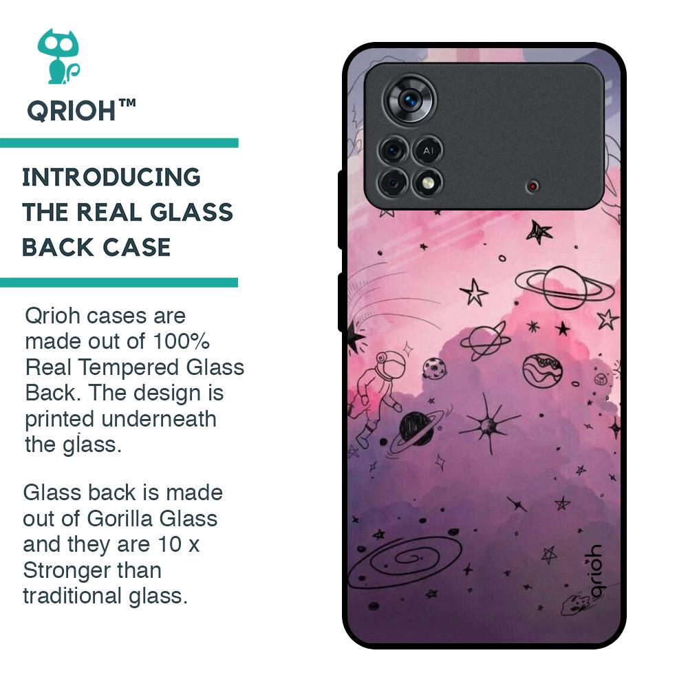 Space Doodles Glass Case for Poco X4 Pro 5G