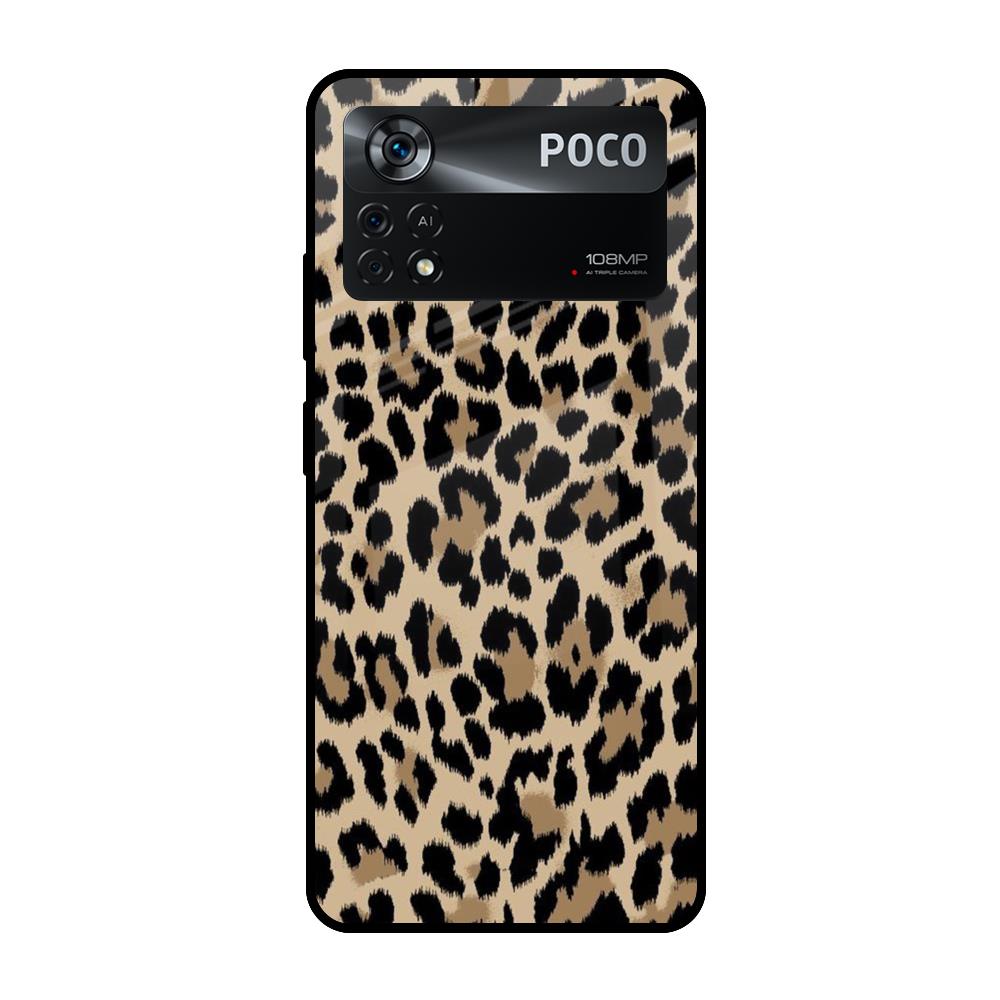 Leopard Seamless Poco X4 Pro 5G Glass Cases & Covers Online