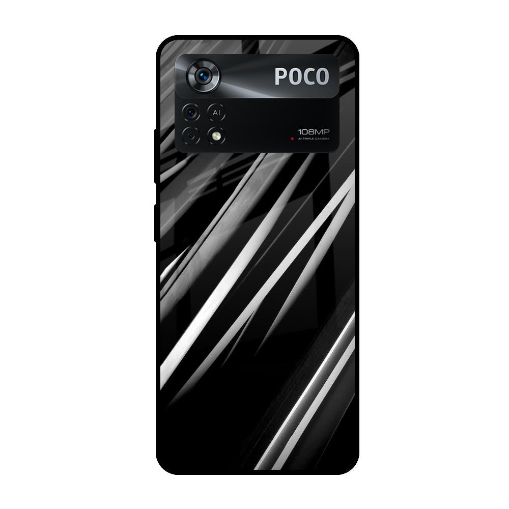 Black & Grey Gradient Poco X4 Pro 5G Glass Cases & Covers Online