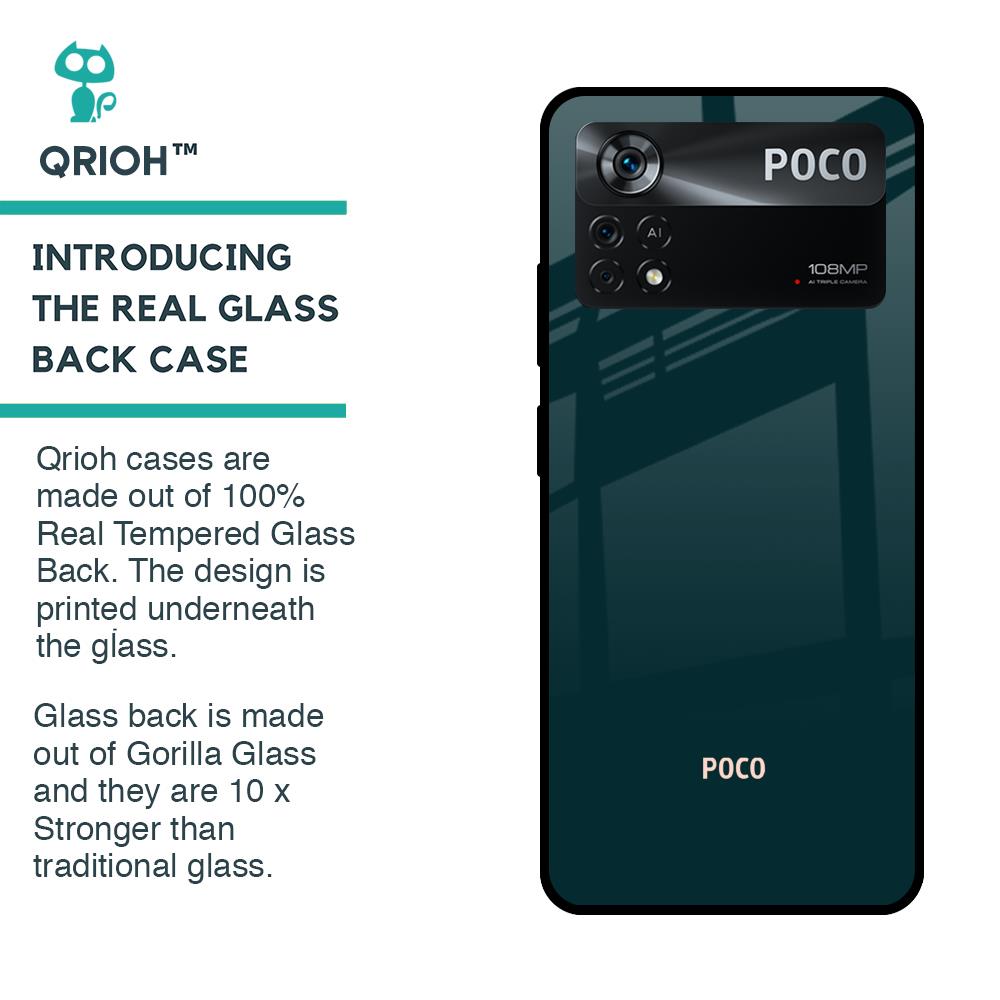 Hunter Green Glass Case For Poco X4 Pro 5G