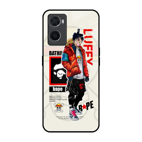 Bape Luffy Oppo A76 Glass Back Cover Online