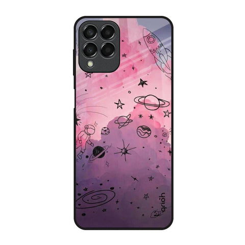 Space Doodles Samsung Galaxy M33 5G Glass Back Cover Online