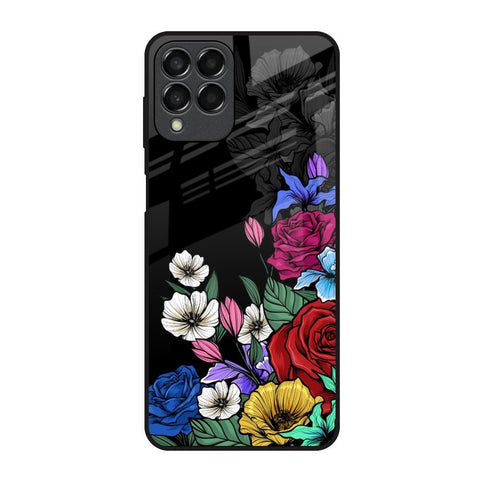Rose Flower Bunch Art Samsung Galaxy M33 5G Glass Back Cover Online