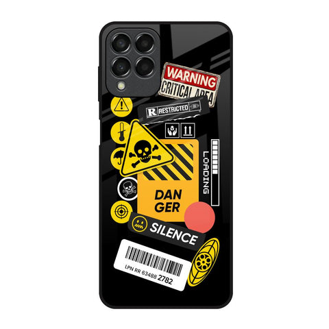 Danger Signs Samsung Galaxy M33 5G Glass Back Cover Online
