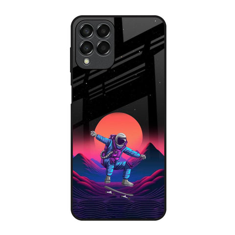 Retro Astronaut Samsung Galaxy M33 5G Glass Back Cover Online