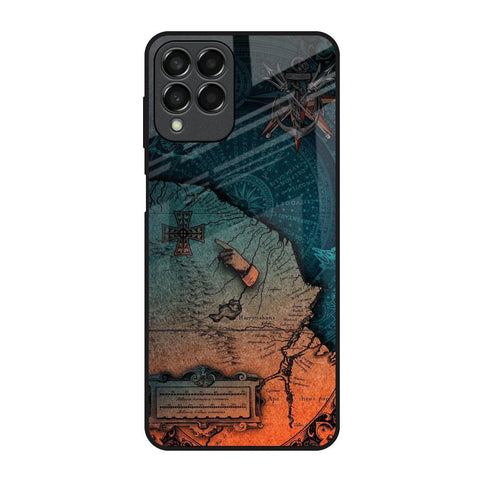 Geographical Map Samsung Galaxy M33 5G Glass Back Cover Online