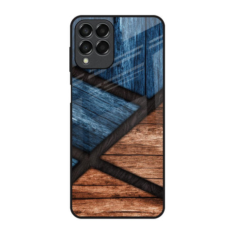 Wooden Tiles Samsung Galaxy M33 5G Glass Back Cover Online