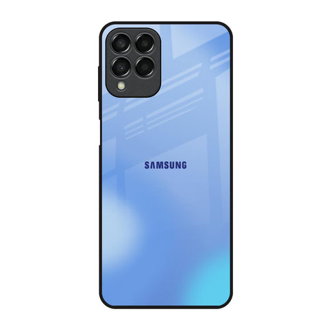 Vibrant Blue Texture Samsung Galaxy M33 5G Glass Back Cover Online